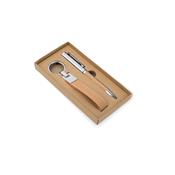 Kit de Caneta Esferográfica e Chaveiro de Cortiça - 95106