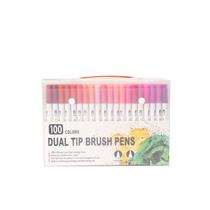 Kit de Canetinhas de Ponta Dupla 100 Cores - 08332-100