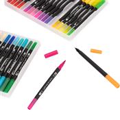 Kit de Canetinhas com Ponta Dupla 48 Cores - 08332B-48