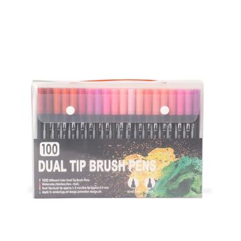 Kit de Canetinhas com Ponta Dupla 100 Cores - 08332B-100