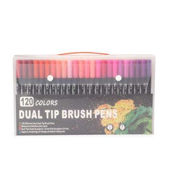 Kit de Canetinhas com Ponta Dupla 120 Cores - 08332B-120