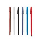 Caneta Esferográfica PP de Acabamento Brilhante com 1,5km de Escrita