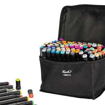 Kit de Canetas Marcadoras Pontas Duplas 108 Cores - 08329-108