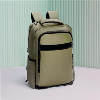 Mochila de Couro Sintético com USB de 21 Litros - 08172A