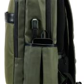 Mochila de Couro Sintético com USB de 21 Litros - 08172A