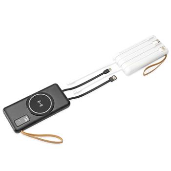 Power Bank 10.000 mAh e Carregamento via Indução ou via Cabo - 09145