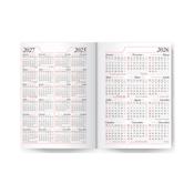 Agenda Diária 2026 Estampada Marrom Vertical - LG3776