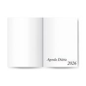 Agenda Diária 2026 Estampada Azul Vertical - LG3778