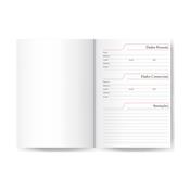 Agenda Diária 2026 Estampada Azul Vertical - LG3778