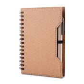 Caderno Capa em Papelão Reciclado c/ Caneta - CAD460