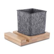 Porta Objetos e Smartphone em Feltro e Bambu - PCL120