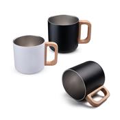 Caneca Térmica com Alça de Madeira de 400 ml - CA9540