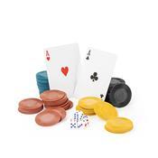 Kit Poker com 100 Fichas - 19056