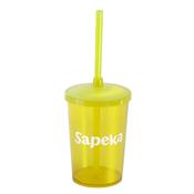 Copo 350 ml Com Tampa e Canudo