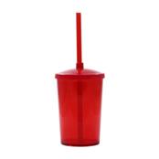 Copo 350 ml Com Tampa e Canudo