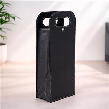 Porta Vinho Duplo em Couro Sintético - 19127