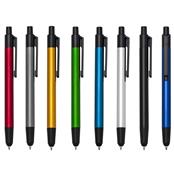 Caneta Touch Metal inteira Colorida com Detalhes Preto - 13258