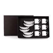 Jogo De Xícaras Com Pires Em Porcelana 50 ml - CO-03054