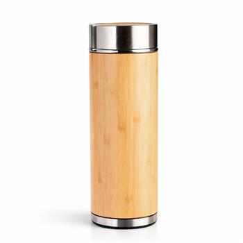 Garrafa Térmica com Revestimento em Bambu 350 ml - 19153
