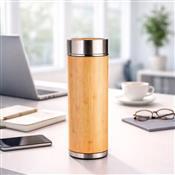 Garrafa Térmica com Revestimento em Bambu 350 ml - 19153