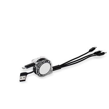 Cabo Retrátil 3 em 1 com Adaptador - 09287