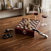 Kit Vinho com Jogo de Xadrez 4 Peças - 19125