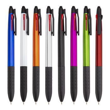 Caneta Plástica com Três Cores Touch - 09211