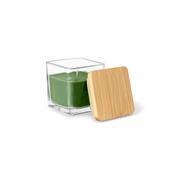 Vela Aromática em Copo de Vidro e Tampa de Bambu - 95096