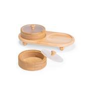Conjunto de Potes em Bambu com Duas Peças - 15443