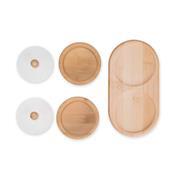 Conjunto de Potes em Bambu com Duas Peças - 15443