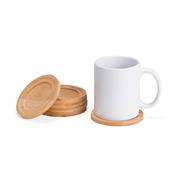 Kit Porta Copos Bambu 6 Peças - 15289