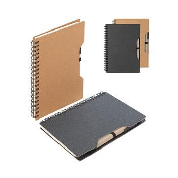 Bloco de Capa em Papelão Reciclado com Caneta - CAD462