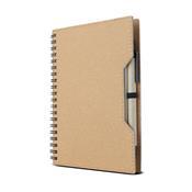 Bloco de Capa em Papelão Reciclado com Caneta - CAD462