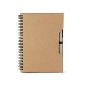 Bloco de Capa em Papelão Reciclado com Caneta - CAD462