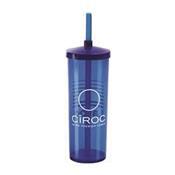 COPO LONG DRINK 330 ML COM TAMPA E CANUDO