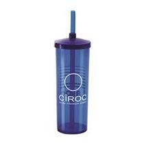 COPO LONG DRINK 330 ML COM TAMPA E CANUDO
