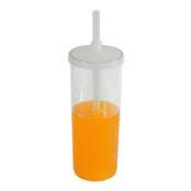 COPO LONG DRINK 330 ML COM TAMPA E CANUDO