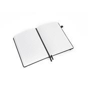 Caderno A5 em PU com Agenda Integrada e Folhas Pautadas - 93669