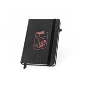 Caderno A5 em PU com Agenda Integrada e Folhas Pautadas - 93669