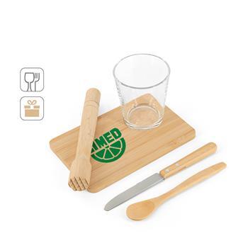Kit para Caipirinha com 5 Peças em Bambu - 94435