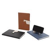 Caderneta de Couro Sintético com Suporte para Celular - 15520