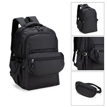 Conjunto Mochila e Pochete Couro Sintético - 09481