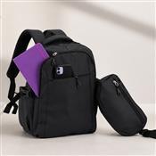 Conjunto Mochila e Pochete Couro Sintético - 09481