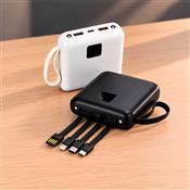 Power Bank 10.000mAh com Lanterna e Multissaídas - 09449