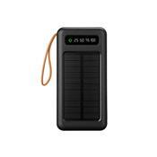 Power Bank Solar 10.000mAh com Lanterna e Multissaídas - 09578