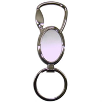 Chaveiro de Metal Circular com Fundo Colorido