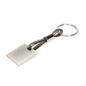 Chaveiro de Metal Retangular de Frente e Verso Liso