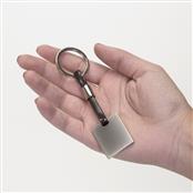 Chaveiro de Metal Retangular de Frente e Verso Liso