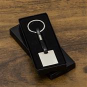Chaveiro de Metal Retangular de Frente e Verso Liso
