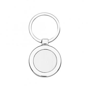 Chaveiro de Metal Redondo com Chapa Central
